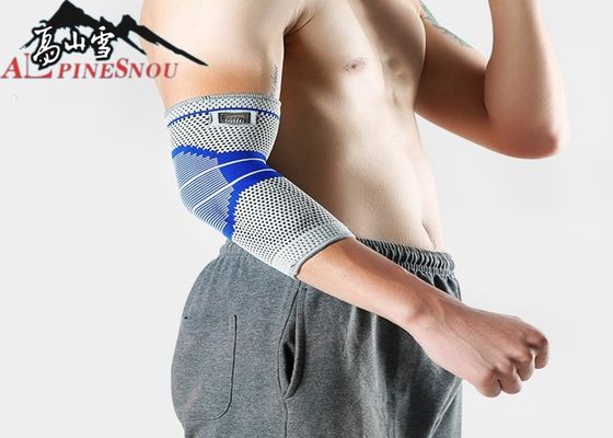 중국 실리카 젤 미끄럼 방지 스포츠 팔꿈치 보호자에 의하여 뜨개질을 하는 직물 S M L 크기 협력 업체