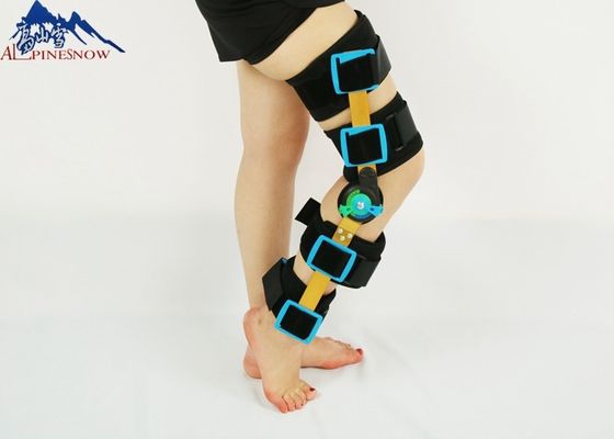중국 의학 SBR 물자 경첩을 다는 조정가능한 까만 정형외과 리테이너 무릎 부목 제품 협력 업체